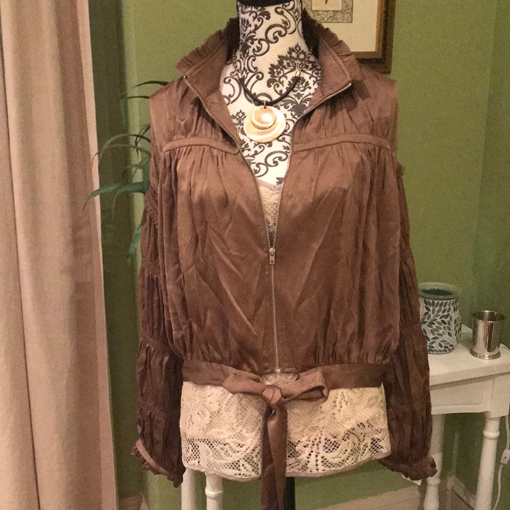 Satin rouched jacket